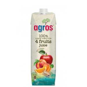 Agros χυμός 4 φρούτα 1lt Agros - 1