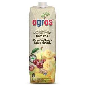 Agros χυμός μπανάνα & βύσσινο 1lt Agros - 1