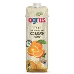 Agros 100% φυσικός χυμός πορτοκάλι 1lt Agros - 1