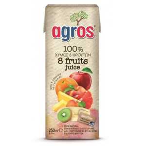 Agros χυμός 8 φρούτα 250ml Agros - 1