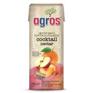 Agros χυμός κοκτέιλ 3 φρούτων 250ml Agros - 1