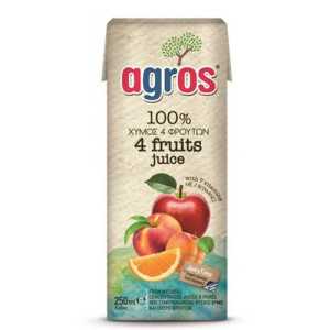 Agros χυμός 4 φρούτα 250ml Agros - 1