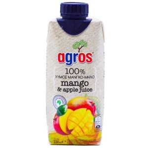 Agros χυμός μάνγκο & μήλο 330ml Agros - 1