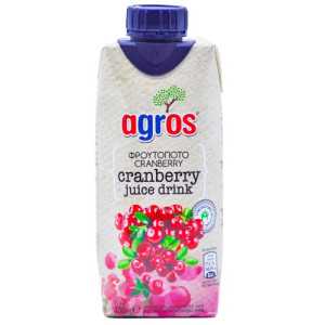 Agros χυμός κράνμπερι 330ml Agros - 1