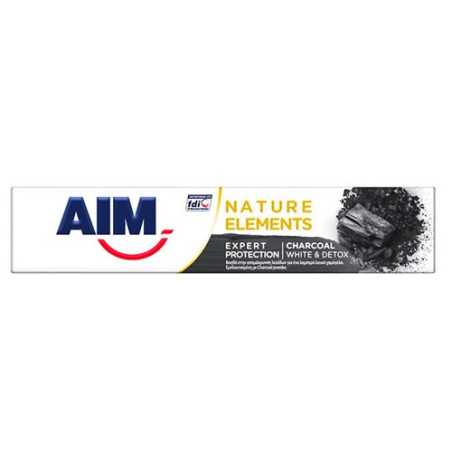 AIM οδοντόκρεμα nature elements charcoal 75ml  - 2