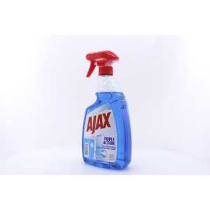 Ajax υγρό καθαριστικό spray τζαμιών triple action 750ml