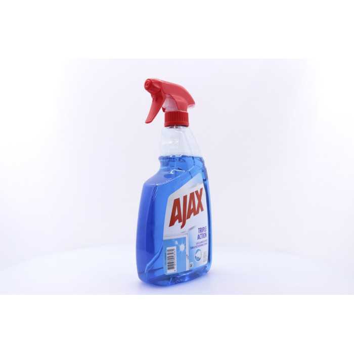 Ajax υγρό καθαριστικό spray τζαμιών triple action 750ml