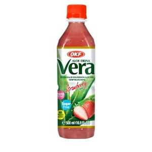 Okf aloe vera sugar free με φράουλα 500ml