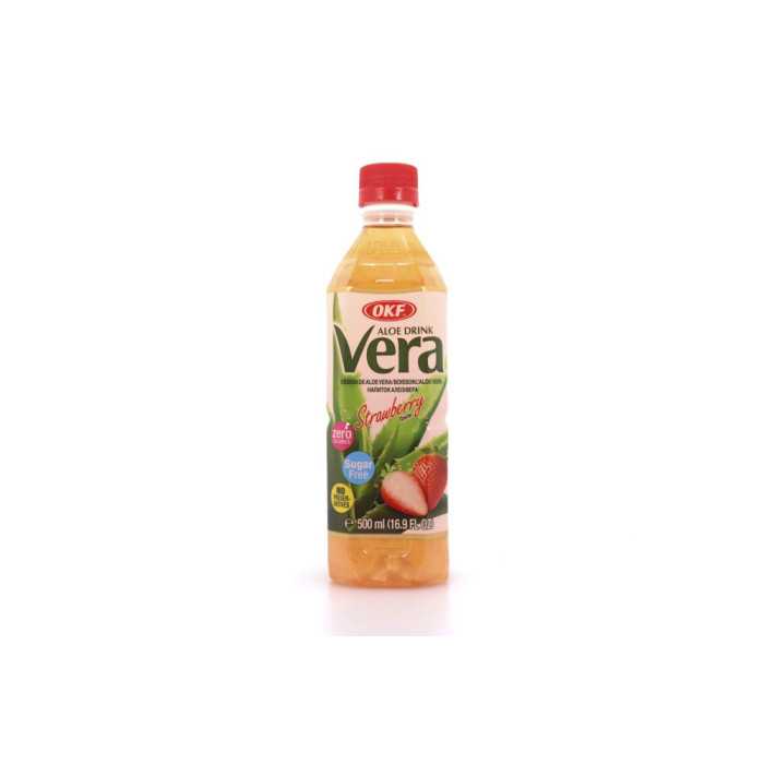 Okf aloe vera sugar free με φράουλα 500ml