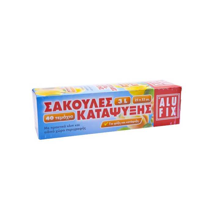 Alufix σακούλες τροφίμων για κατάψυξη 25x32cm 3lt 40τεμ Alufix - 1