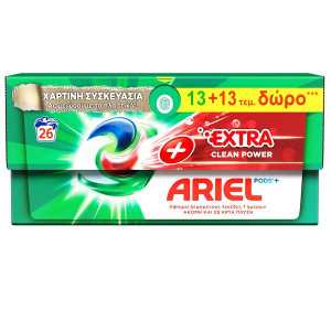 Ariel υγρές κάψουλες all in 1 pods extra clean power 2x13τεμ Ariel - 1