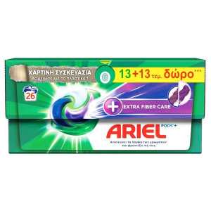 Ariel υγρές κάψουλες all in 1 pods extra fiber care 2x13τεμ