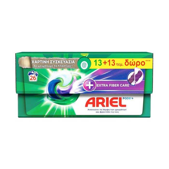 Ariel υγρές κάψουλες all in 1 pods extra fiber care 2x13τεμ