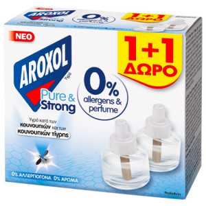 Aroxol pure & strong εντομοαπωθητικό υγρό ανταλλακτικό για 60 νύχτες 2x25ml Aroxol - 1