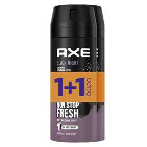 AXE BODY SPRAY 150ml (1+1) BLACK NIGHT  - 1