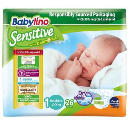 BABYLINO πάνες Sensitive No1 2-5kg 26τεμ