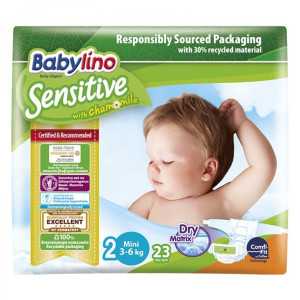 Babylino sensitive πάνες no2 3-6kg 23τεμ