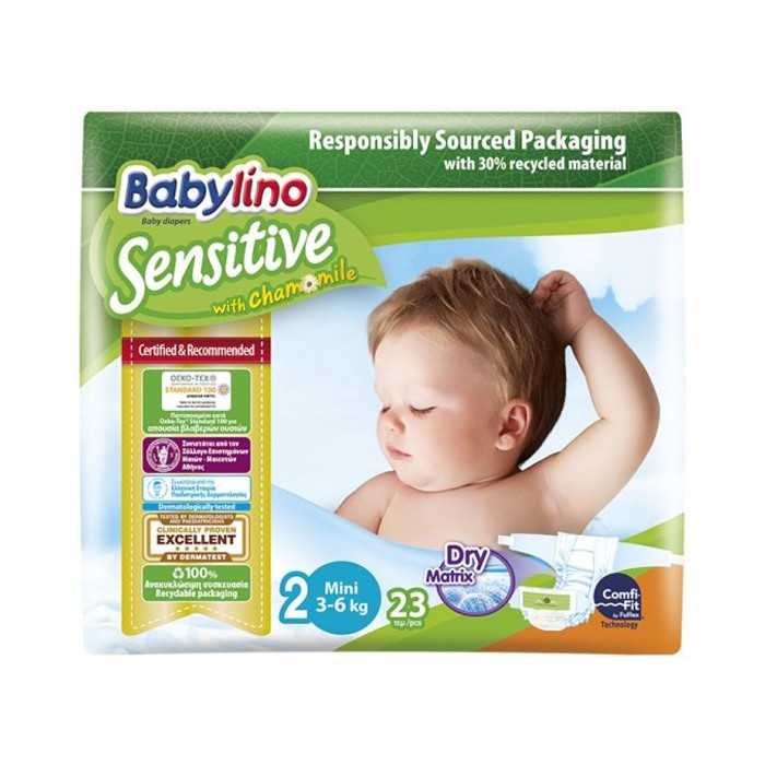 Babylino sensitive πάνες no2 3-6kg 23τεμ Babylino - 1