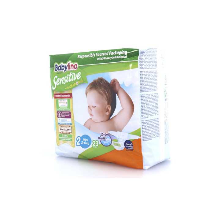 Babylino sensitive πάνες no2 3-6kg 23τεμ