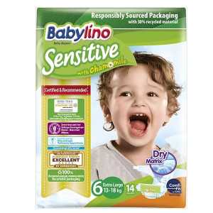 Babylino sensitive πάνες no6 13-18kg 14τεμ