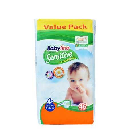 Babylino sensitive πάνες maxi plus No4+ 10-15kg 46τεμ  - 1