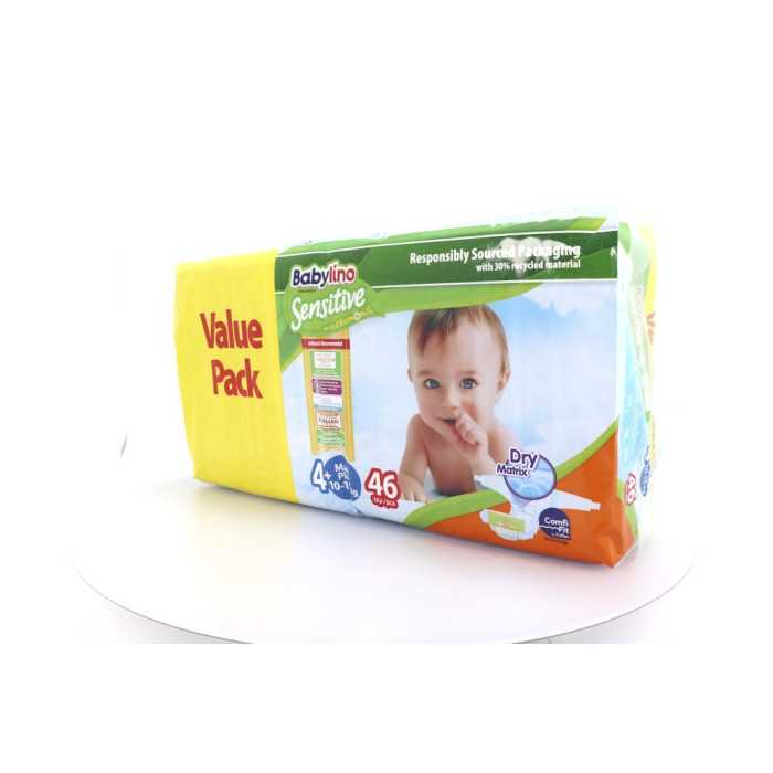 Babylino sensitive πάνες maxi plus No4+ 10-15kg 46τεμ  - 2