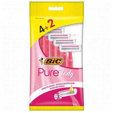 Bic pure 3 lady ξυραφάκια 6τεμ