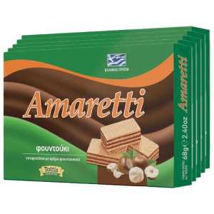 Amaretti classic γκοφρέτα με γέμιση κρέμα φουντουκιού 12x68gr