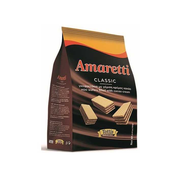 AMARETTI γκοφρετάκια με γέμιση κρέμα κακάο 125gr