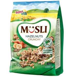 BONA VITA crunchy musli με φουντούκι 375gr