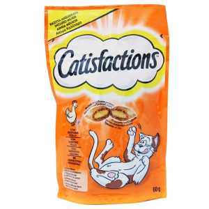 Catisfactions ξηρά τροφή για γάτες με γεύση κοτόπουλου 60gr