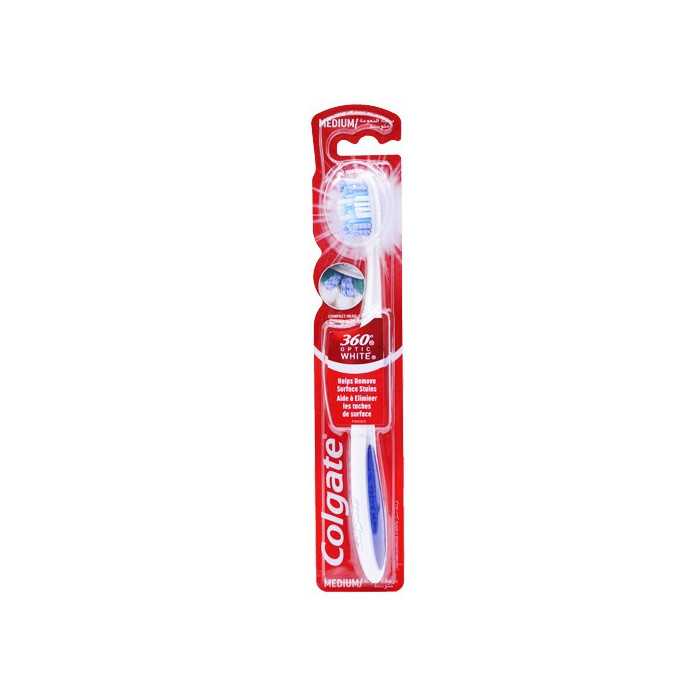 Colgate οδοντόβουρτσα 360o medium optic white σε διάφορα χρώματα 1τεμ