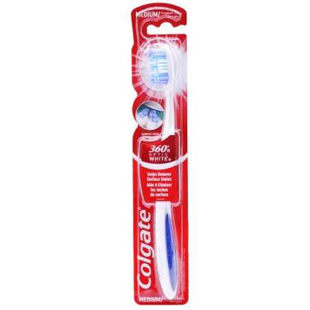 Colgate οδοντόβουρτσα 360o medium optic white σε διάφορα χρώματα 1τεμ