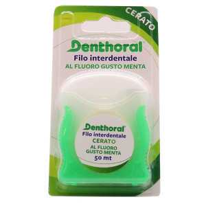 Denthoral οδοντικό νήμα waxed dental floss mint 50m Denthoral - 1