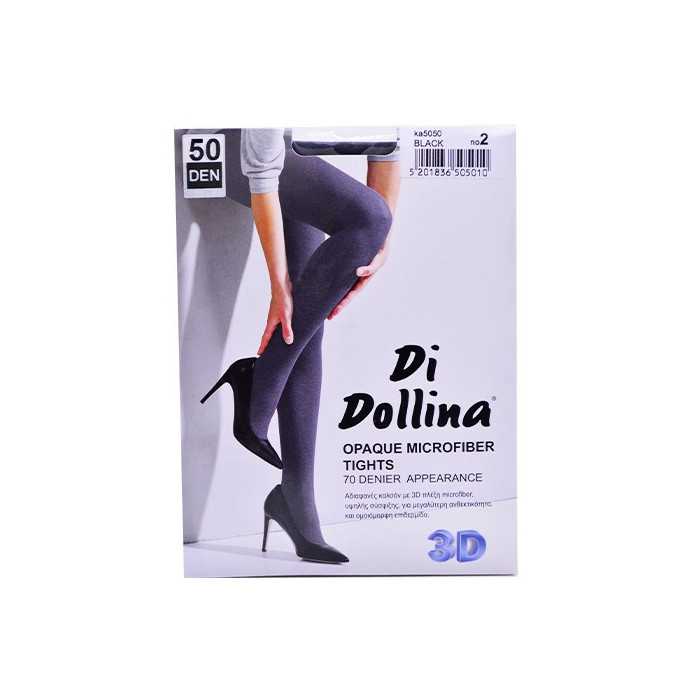 Dollina καλσόν mf opaque 3d 50den No2 μαύρο Di Dollina - 1