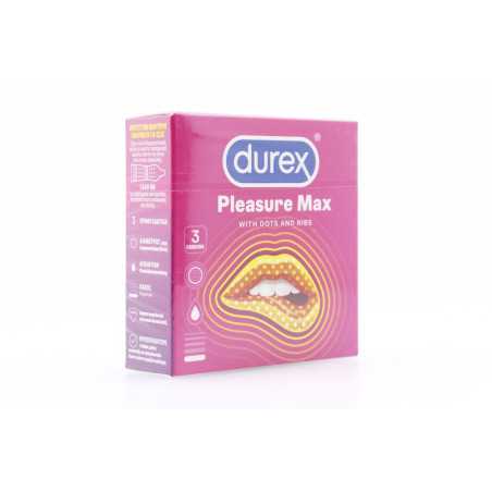 Durex προφυλακτικά pleasure max 3τεμ