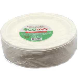 Ecocare βιοδιασπώμενα πιάτα μεγάλα 23cm 50τεμ