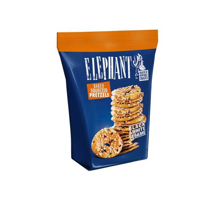 Elephant mini πρέτσελς με μαύρο και λευκό σουσάμι 70gr Elephant - 1