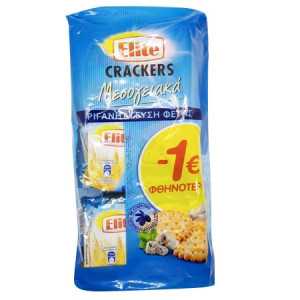 Elite crackers μεσογειακά φέτα & ρίγανη 3x105gr