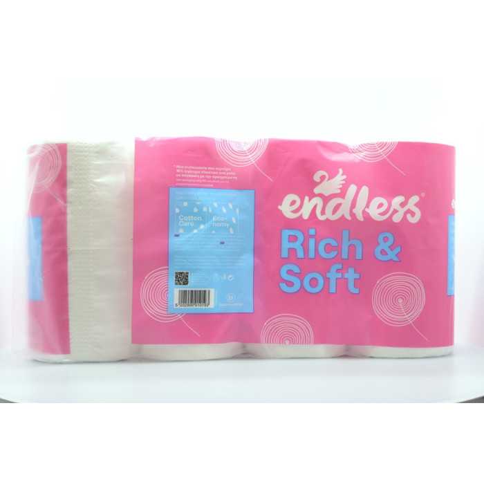 Endless χαρτί υγείας rich & soft 4φυλλο 8x105gr