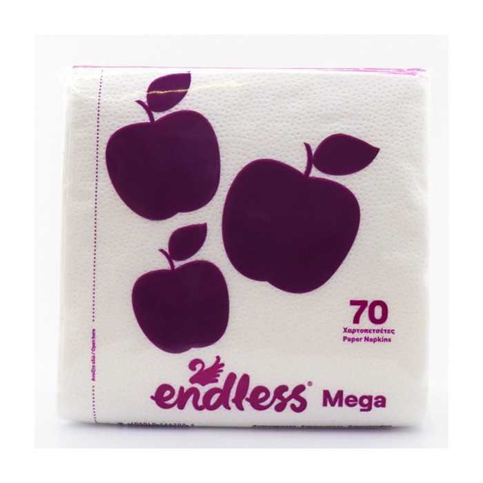 Endless χαρτοπετσέτες mega λευκή 33x33cm 70 φύλλα Endless - 2