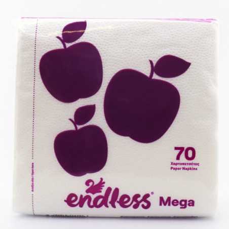 Endless χαρτοπετσέτες mega λευκή 33x33cm 70 φύλλα Endless - 2