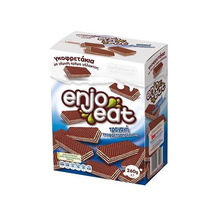 Enjoeat γκοφρετάκια γάλακτος 280gr