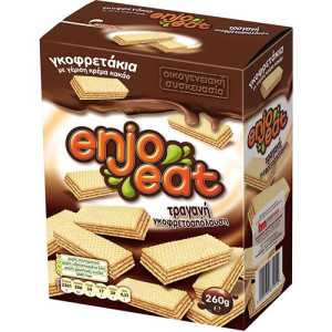 Enjoeat γκοφρετάκια με κακάο 280gr Enjoeat - 1