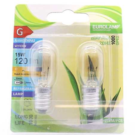 Eurolamp λάμπα ψυγείου 15w e14 220-240v 2τεμ Eurolamp - 1