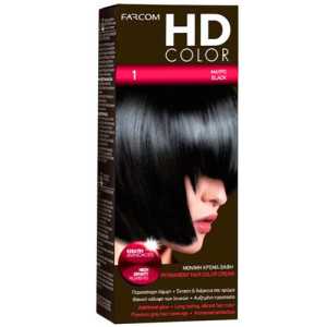 Farcom HD color βαφή μαλλιών No1 60ml Farcom - 1