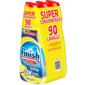 Finish gel all in one υγρό πλυντηρίου πιάτων 3x600ml finish - 1