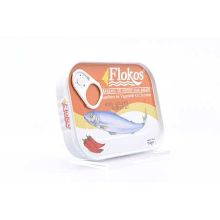 Flokos σαρδέλες σε φυτικό λάδι πικάντικες 100gr Flokos - 6