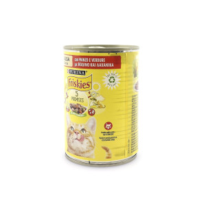 Friskies γατοτροφή κονσέρβα βοδινό & λαχανικά 400gr