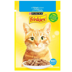 Friskies γατοτροφή φακελάκι σολωμός σε σάλτσα 85gr Friskies - 1